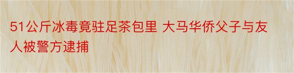 51公斤冰毒竟驻足茶包里 大马华侨父子与友人被警方逮捕