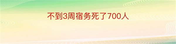 不到3周宿务死了700人