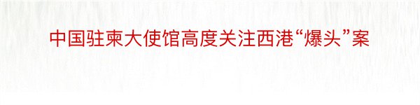 中国驻柬大使馆高度关注西港“爆头”案