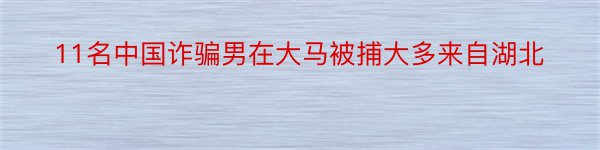 11名中国诈骗男在大马被捕大多来自湖北