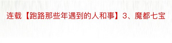 连载【跑路那些年遇到的人和事】3、魔都七宝