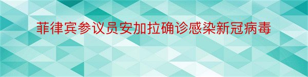 菲律宾参议员安加拉确诊感染新冠病毒