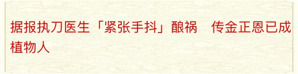 据报执刀医生「紧张手抖」酿祸​传金正恩已成植物人