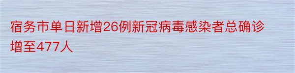 宿务市单日新增26例新冠病毒感染者总确诊增至477人